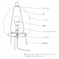 Isamu Noguchi / Akari 1AB Stand Light